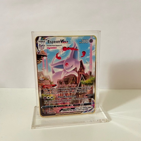 Pokemon Espeon VMAX 270/264 METAL GOLD CARD Collectible/Gift/Display - Picture 3 of 3